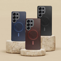 Kryt Gentleman Mag Cover na Apple iPhone 14 Pro Elegant  MagSAFE  Hnedý