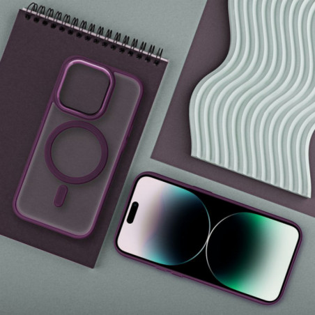 Kryt Matte Mag Cove na Samsung Galaxy S25 Ultra MagSAFE  Slivkovo červený