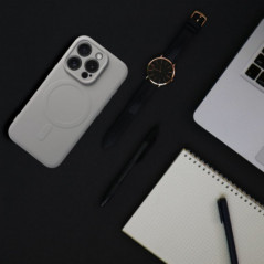 Kryt Silicone Mag Cover na Apple iPhone 17 Pro Max MagSAFE  Titanový