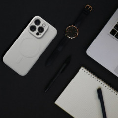 Kryt Silicone Mag Cover na Apple iPhone 17 Pro Max MagSAFE  Titanový