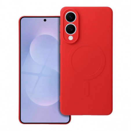Kryt Silicone Mag Cover na Samsung Galaxy S25 Edge MagSAFE  Červený
