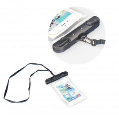 Vodotesné puzdro na mobil s plastovým zapínaním – biele